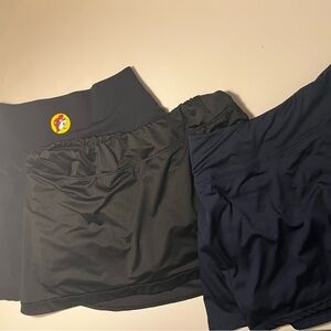 Black and Navy Athletic Skorts All Sold Together S/M
